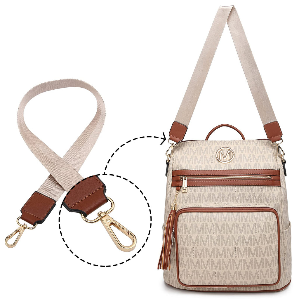 MKP COLLECTION Women Fashion Backpack Purse Convertible Large Rucksack Versatile Travel Shoulder Bags Handbag Set with Tassel