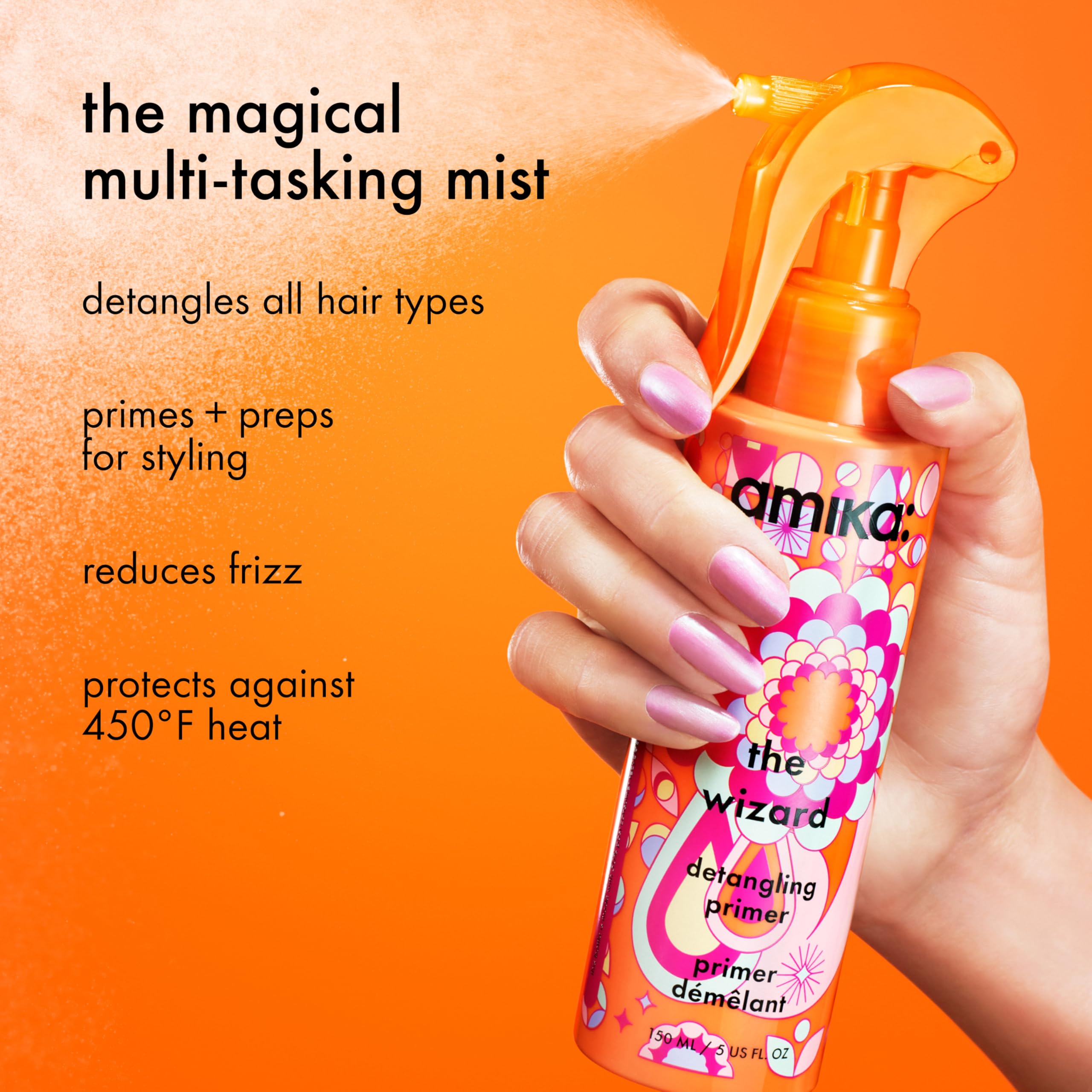 amika the wizard detangling hair primer, 150ml