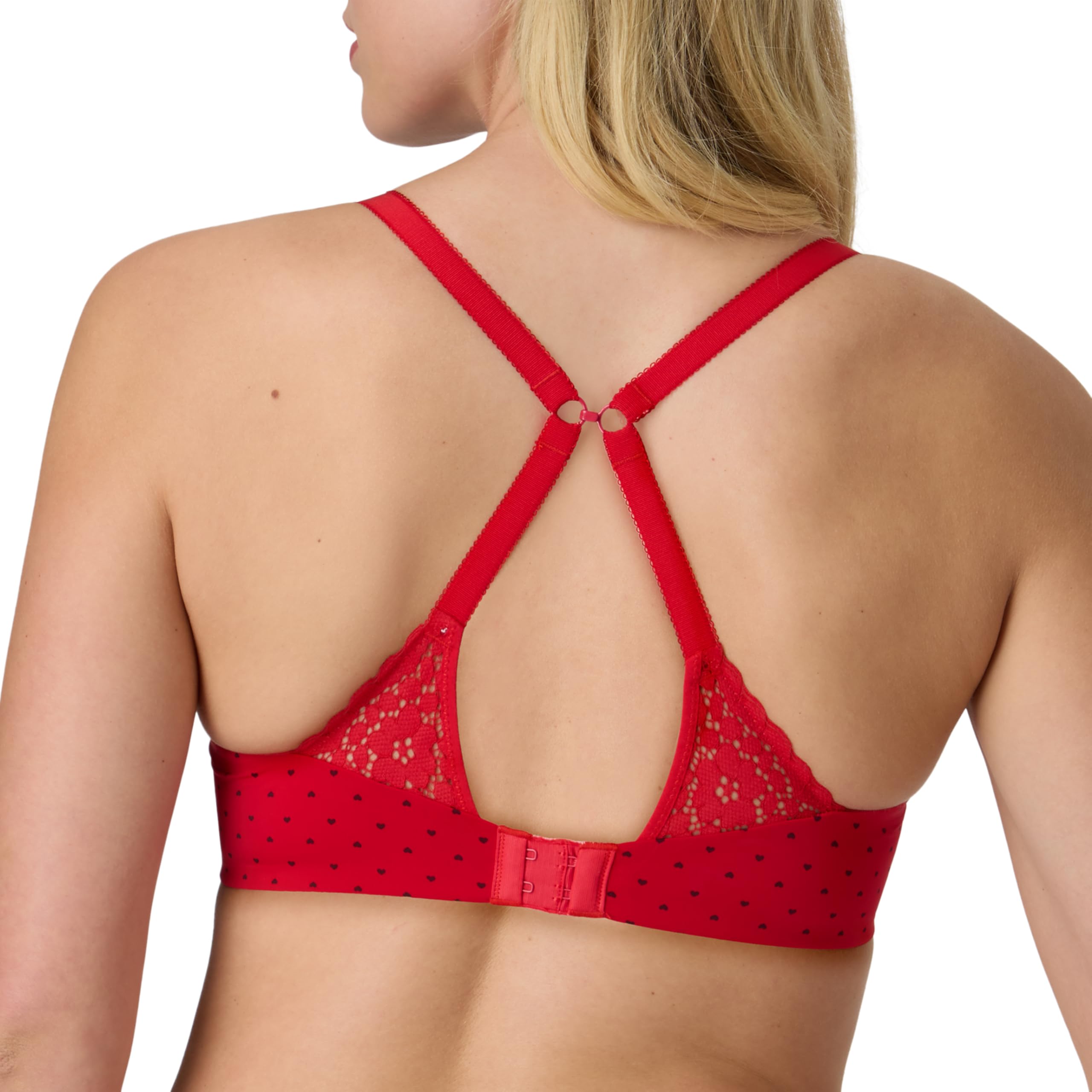 Maidenform Women's Underwire Bra, One Fab Fit Demi T-Shirt Bra, Convertible Straps, Microfiber, Lightly Lined Cups