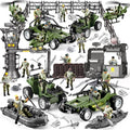 JASSKKBO 87-in-1 Army Men Toys Sets for Boys 4-7 8-12 , Military Base/Truck/Helicopter/Kayak Boat/Motorcycle/Army Men Action Figures/Weapon Gears, Army Toys for Boys Kids Birthday Gifts Party Favors
