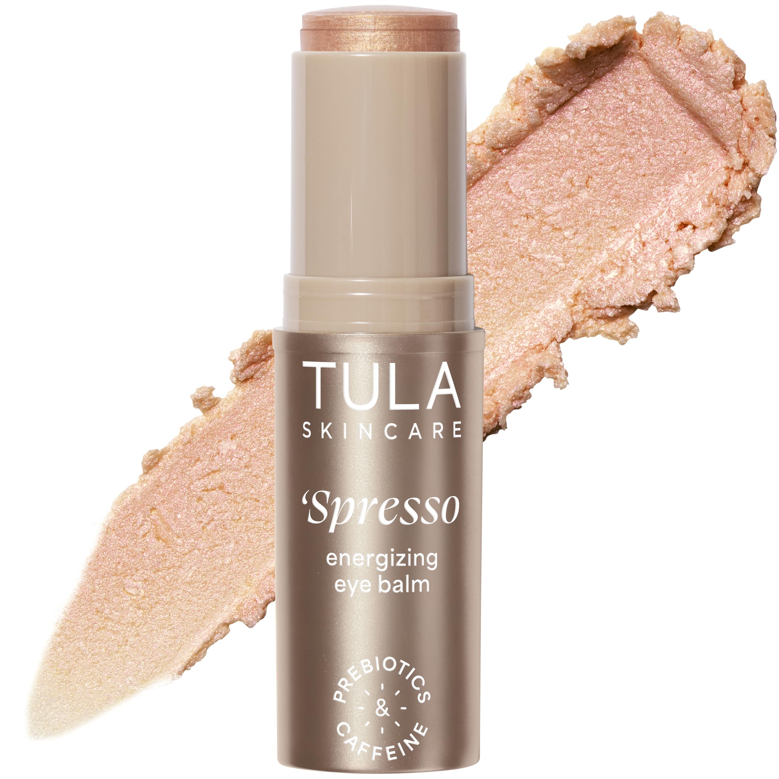 TULA Skin Care Spresso Energizing Eye Balm, Americano - Energizing & Hydrating Caffeine Under Eye Treatment for Dark Circles, Portable and Perfect to Use On-the-go, 0.35 oz.