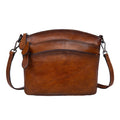 HESHE Leather Crossbody Bags for Women Vintage Satchel Bags Leather Purses and Handbags Small Shoulder Handbags Sling Pocket Bag Hobo Purse Designer Travel Bags (Brown)
