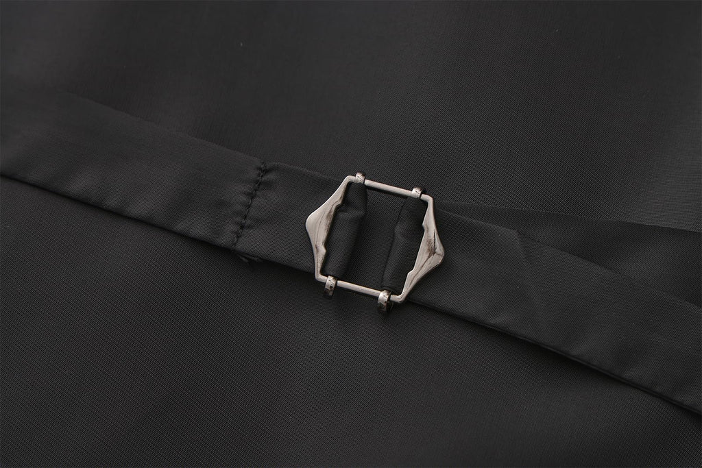 H&ZY Mens Suit Vest Paisley Victorian Costume Jacquard Floral Formal Waistcoat Gothic Steampunk Vests Tie Set