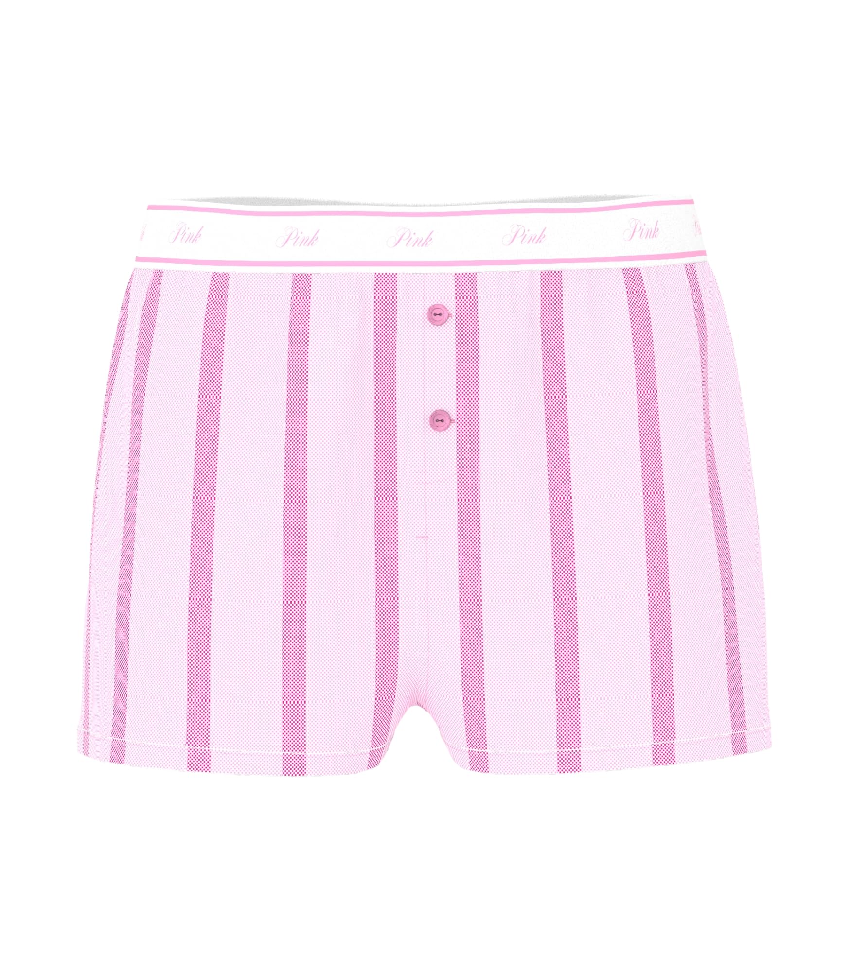 Victoria's Secret PINK Women's Sleep Boxy Pajama Shorts, Pink Stripe, (XL)