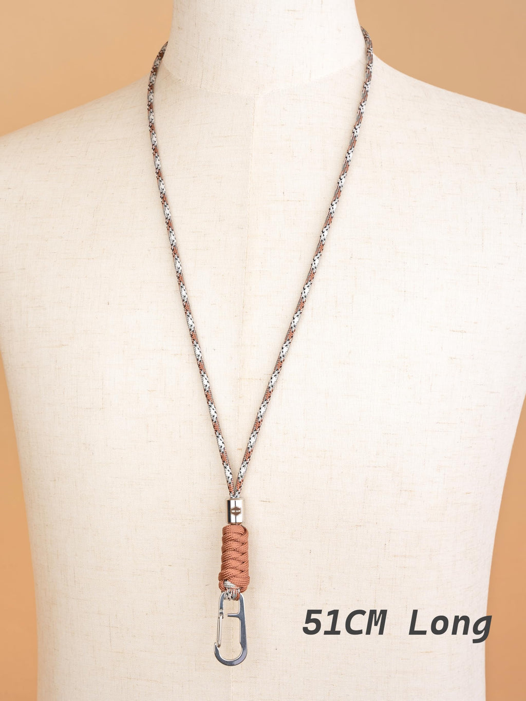 SENLLY Minimalist Neck Lanyard for Key & ID Badge, Braided Paracord Keychain | Stainless Steel Hardware, Tarnish-Free & Rust-Proof, Snap Hook