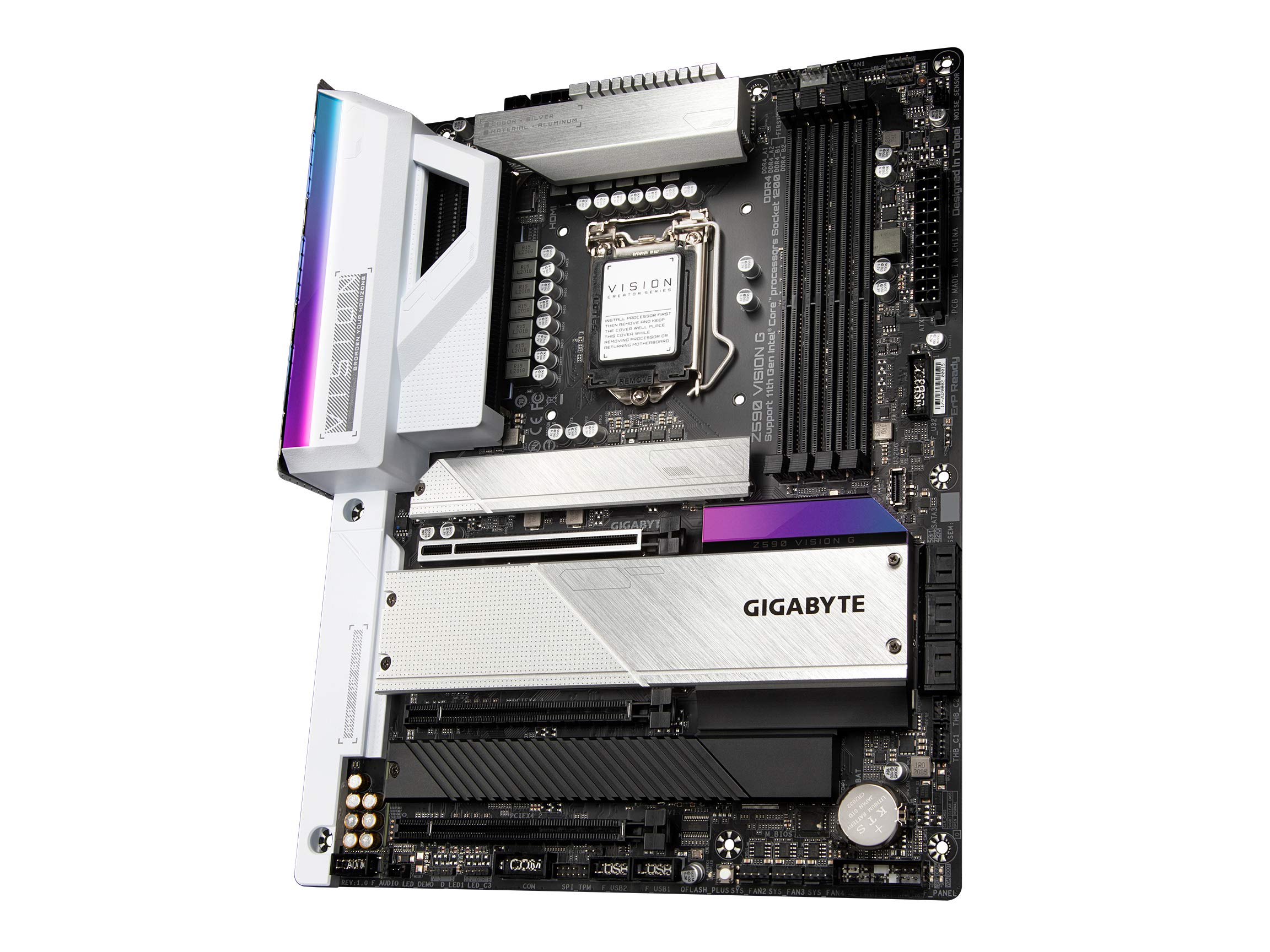 GIGABYTE Z590 Vision G (LGA 1200/Intel Z590/ATX/3x M.2/PCIe 4.0/USB 3.2 Gen2X2 Type-C/2.5GbE LAN/Motherboard)