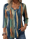 Zeagoo Women's Clothing Fashion Dressy Casual Striped Loose V Neck Blouses
