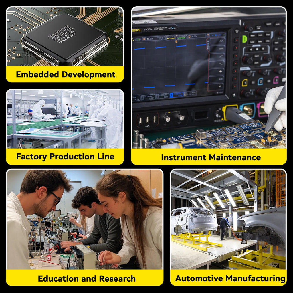 RIGOL Digital Oscilloscope DHO804 70 MHz 4-Ch 1.25 GSa/s 12-bit 25 Mpts UltraAcquire 1,000,000 wfms/s 7" Touch LAN/USB/HDMI Web Control SCPI for Power Ripple Embedded Debug