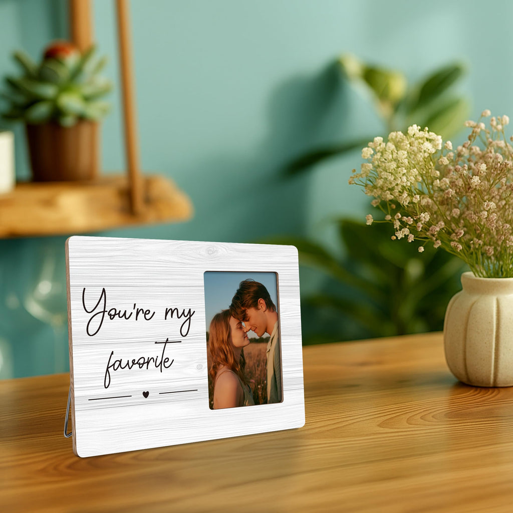 DIMSEOIUS Sole Mate Frame Gifts for Couple, Boyfriend Girlfriend Picture Frame, You Are My Favorite Frames Fits 4x6 Photo