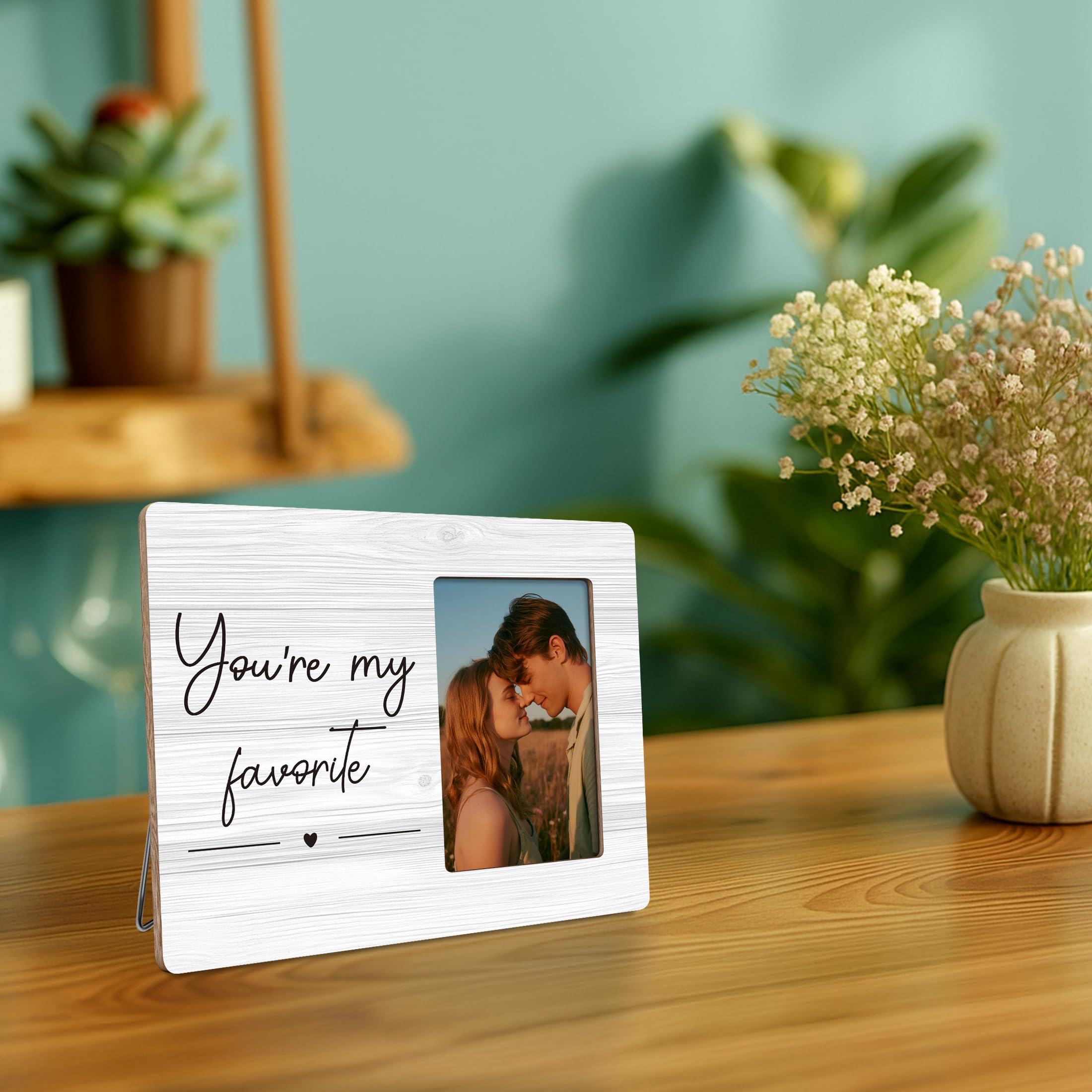 DIMSEOIUS Sole Mate Frame Gifts for Couple, Boyfriend Girlfriend Picture Frame, You Are My Favorite Frames Fits 4x6 Photo