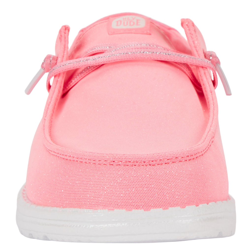 HEYDUDE Wendy Stardust Plumeria Pink Size 8, Women’s Shoes, Women’s Slip-on Loafers, Comfortable & Light-Weight