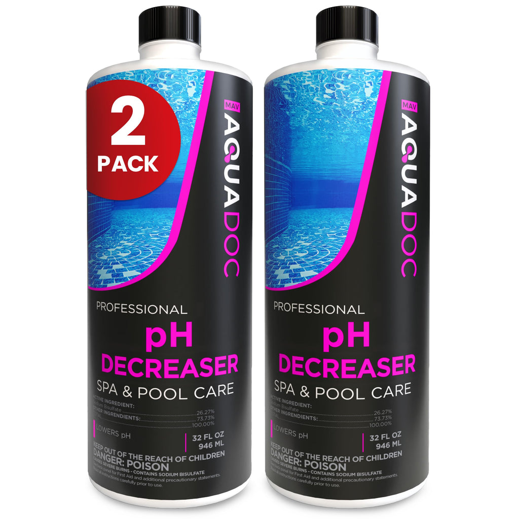 AquaDoc Spa pH Decreaser - Liquid pH Down for Hot Tubs, 32 oz (2 Pack)