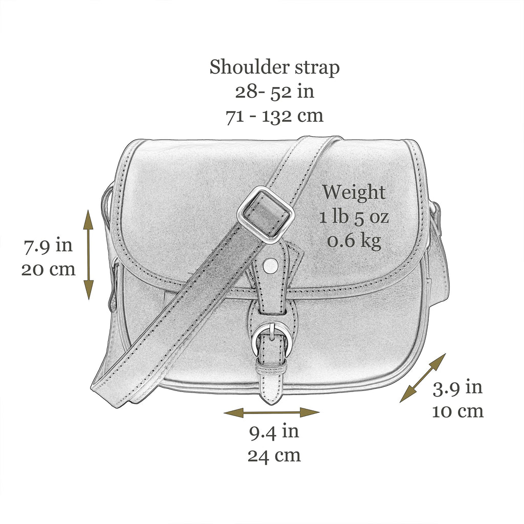 Time Resistance Leather Crossbody Bag for Women - Handbag, Shoulder Bag, Messenger, Purse (Black) - Gift Box Included