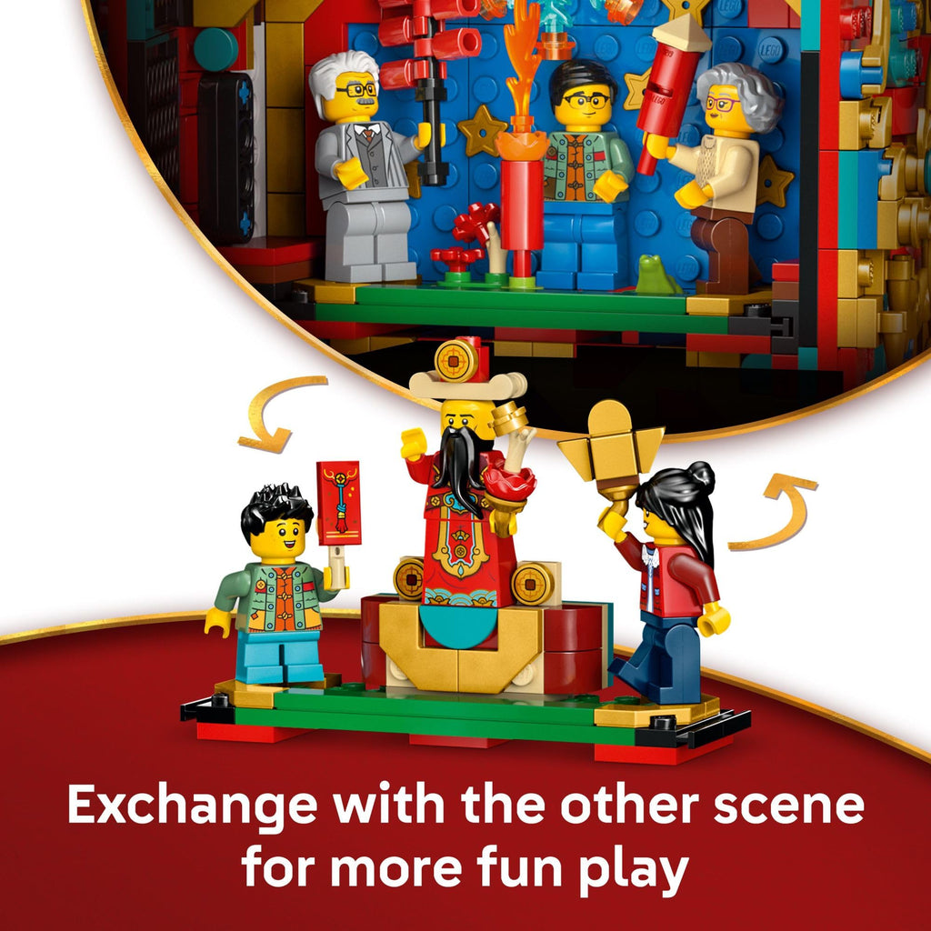 LEGO Spring Festival Fortune Firecracker Kids Building Toy - Chinese New Year Toy for Boys & Girls, Ages 9+ - Play & Display Wall Art with Realistic Sound Effects - Gift Idea for Birthdays - 80118