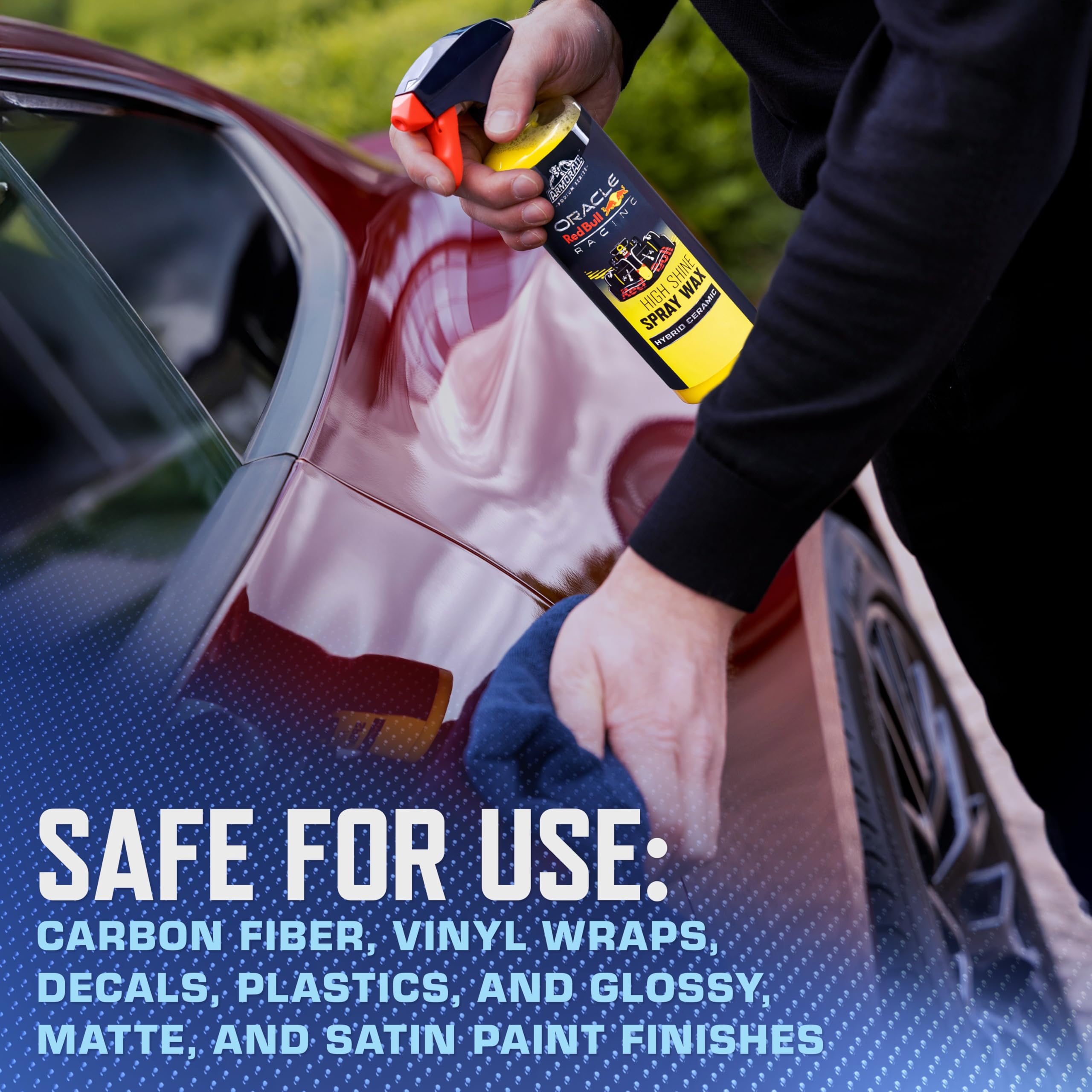 Armor All Podium Series High Shine Hybrid Ceramic Car Spray Wax, Safe on All Car Paint Finishes, Developed With Oracle Red Bull Racing, 16 fl oz