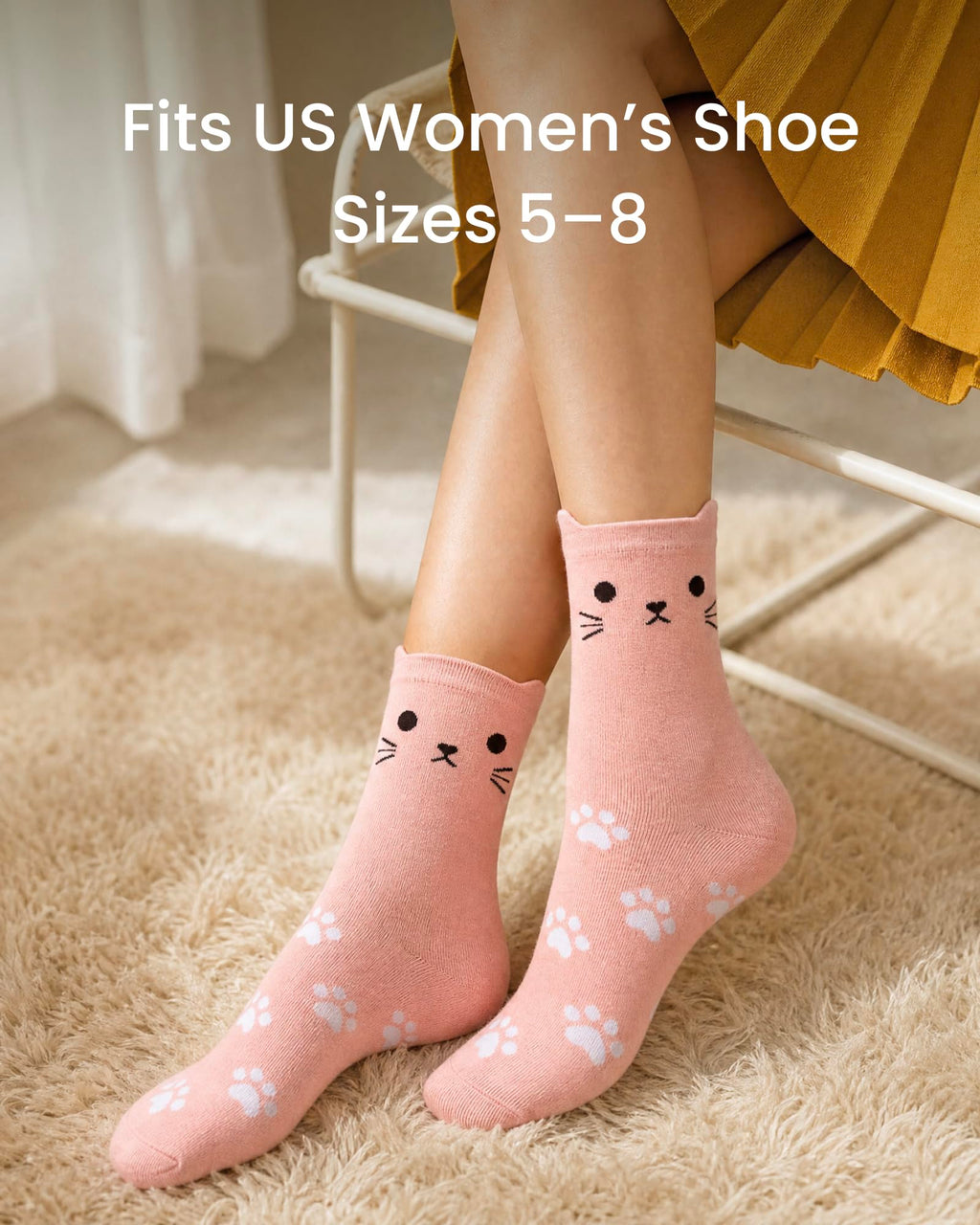 Jeasona Women's Cute Socks Cat Gifts for Women Wife Girlfriend Mom Daughter