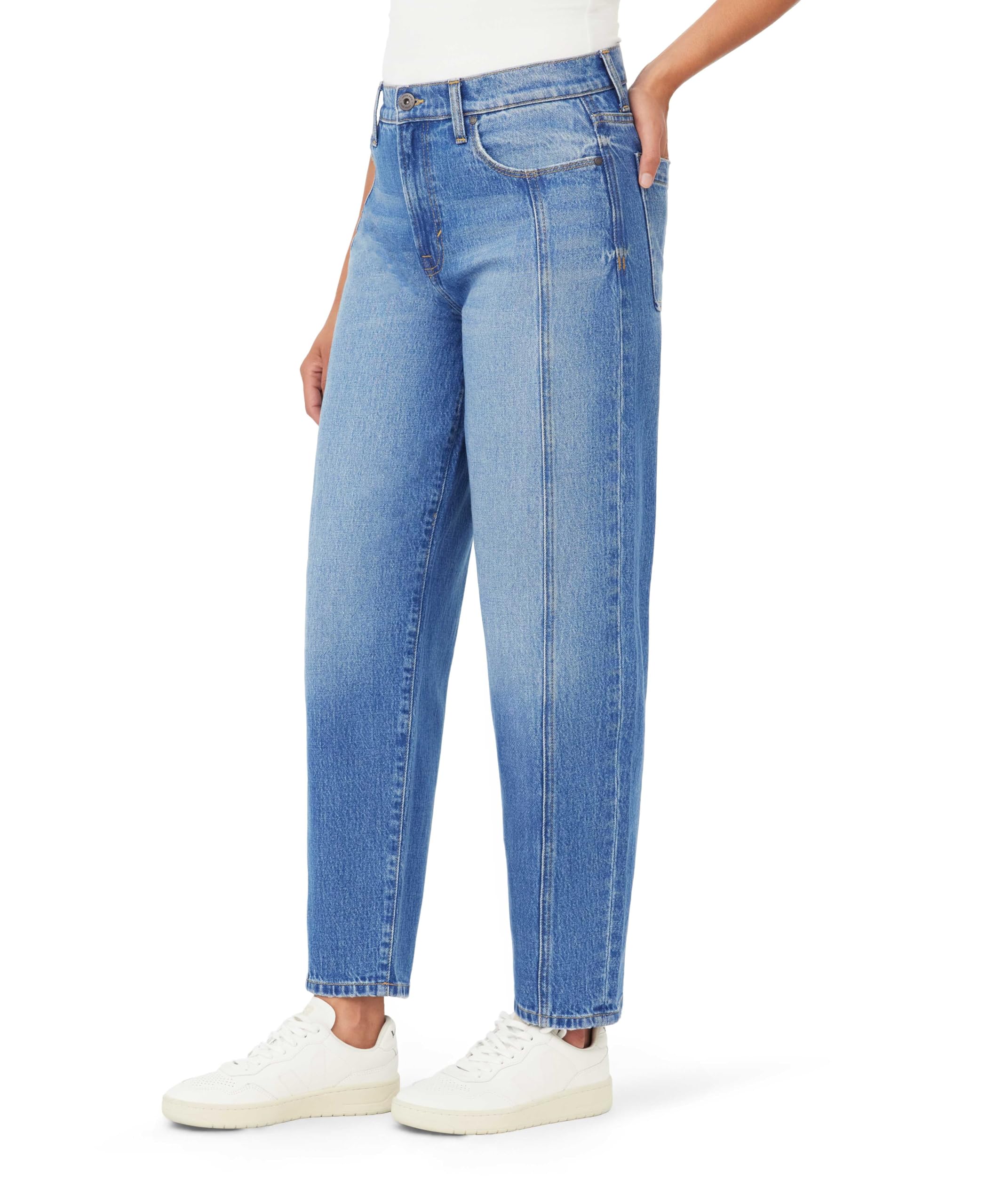 kensie Jeans for Women The Jessica Retro Luxe High-Rise Seamed Front Barrel 28-Inch Inseam, Paxton, 10