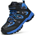 Littleplum Kids Snow Hiking Boots Antiskids Waterproof Booties Outdoor Shoes for Boys Girls Black Blue Size 13 Little Kid