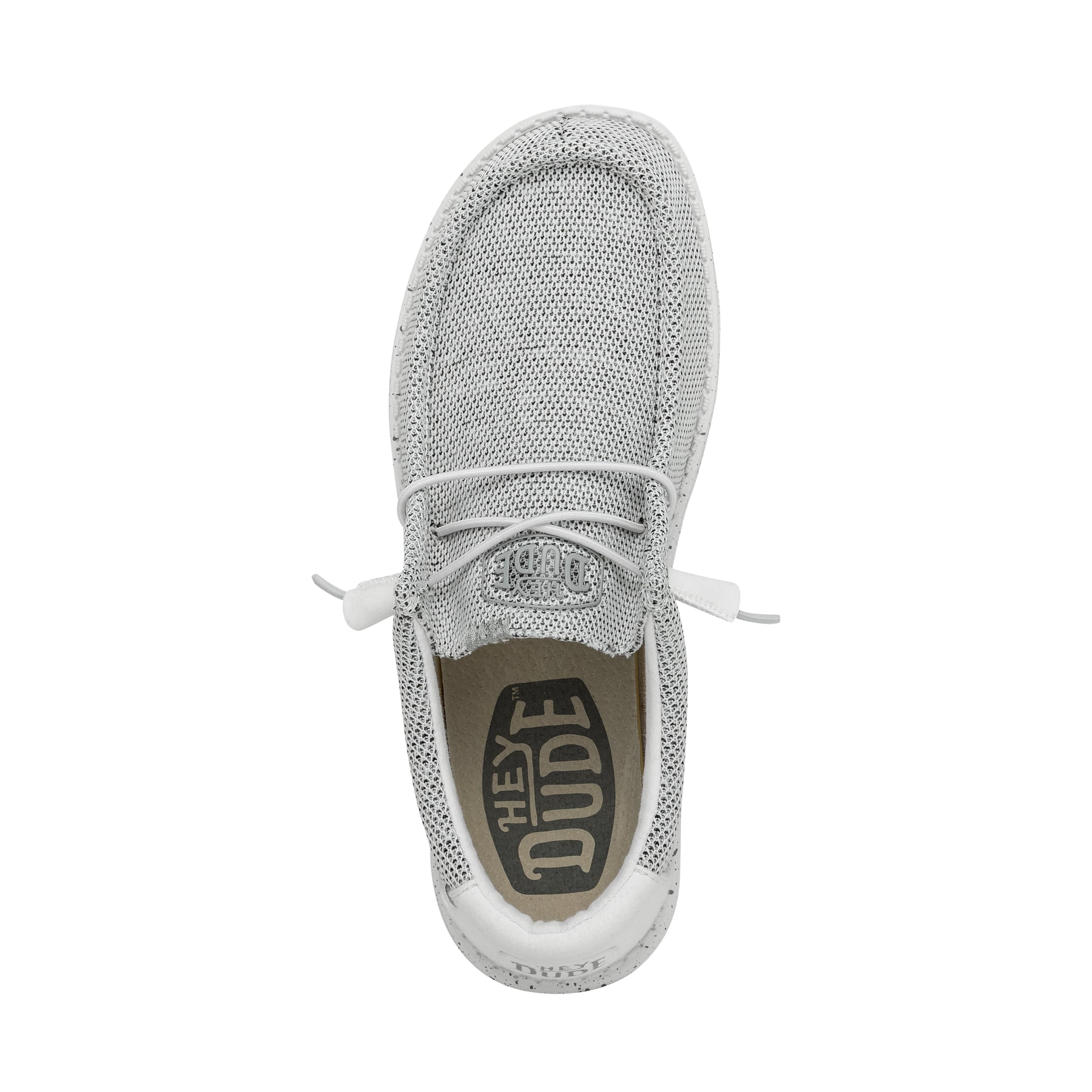 HEYDUDE Men's Wally Sox | Mens Shoes | Men's Lace Up Loafers | Comfortable & Light-Weight Stone White