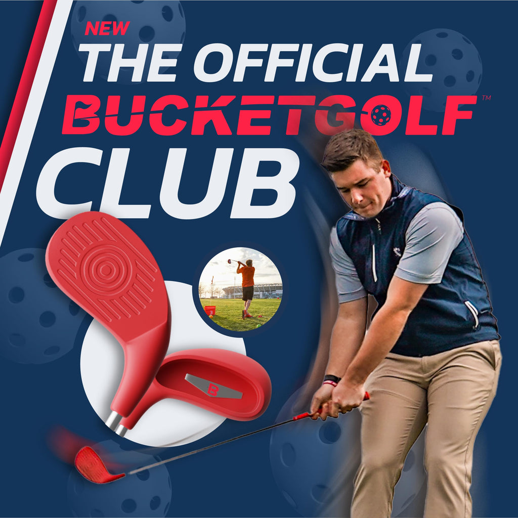 BucketGolf Club - Backyard Outdoor Golf Club with Oversize Club Head to Play BucketGolf, Hit Plastic Or Foam Golf Balls in Grass, Parks, Yards (Right, Adult (13+))