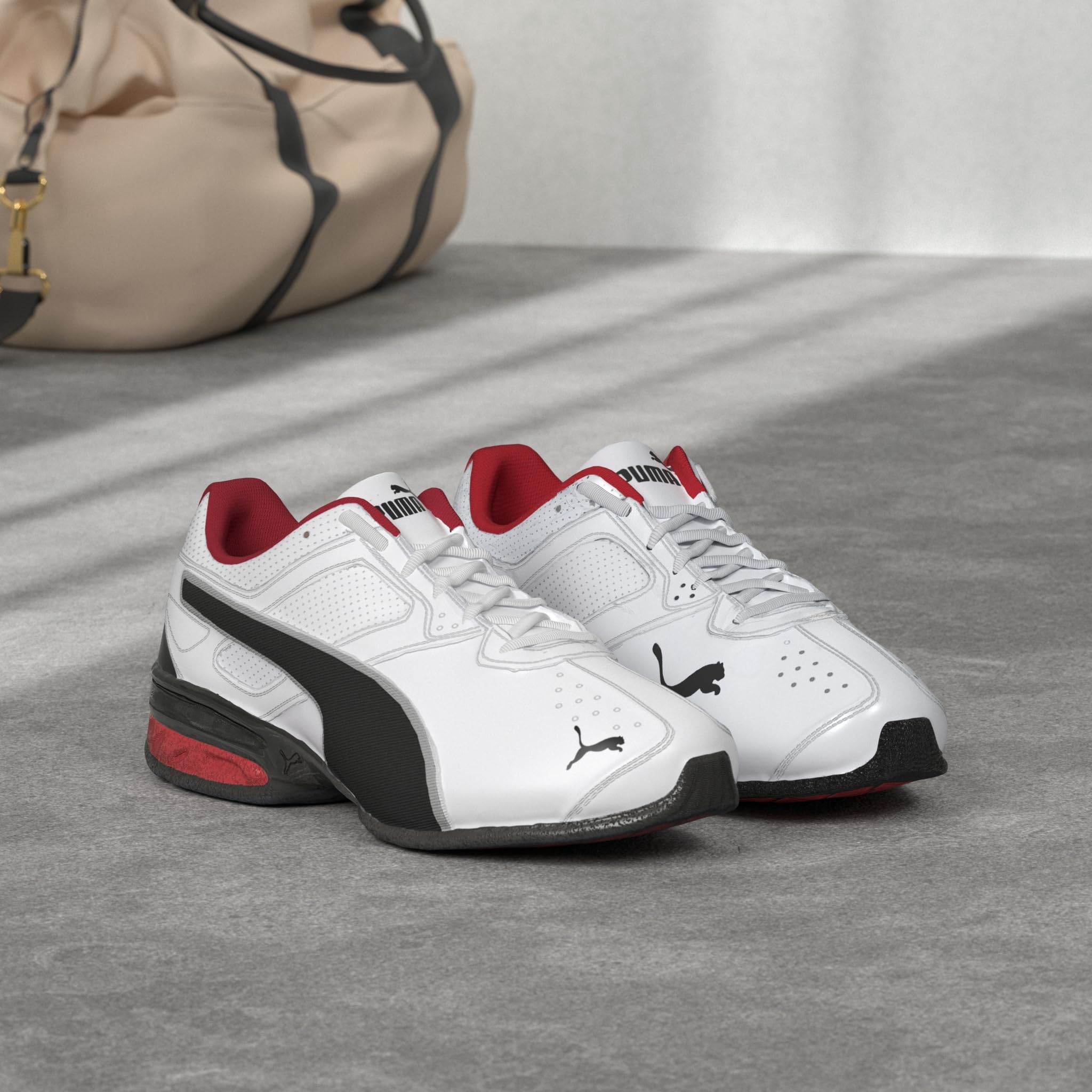 PUMA Men's Tazon 6 FM Shoes, PUMA White/Silver, 9.5 M