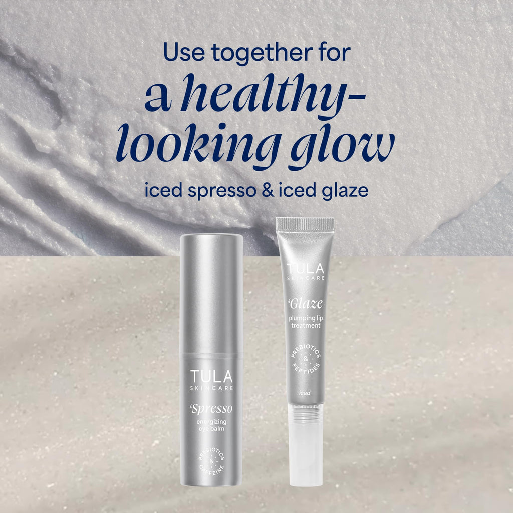 TULA Skin Care Spresso Energizing Eye Balm, Iced - Energizing & Hydrating Caffeine Under Eye Treatment for Dark Circles, Portable and Perfect to Use On-the-go, 0.35 oz.