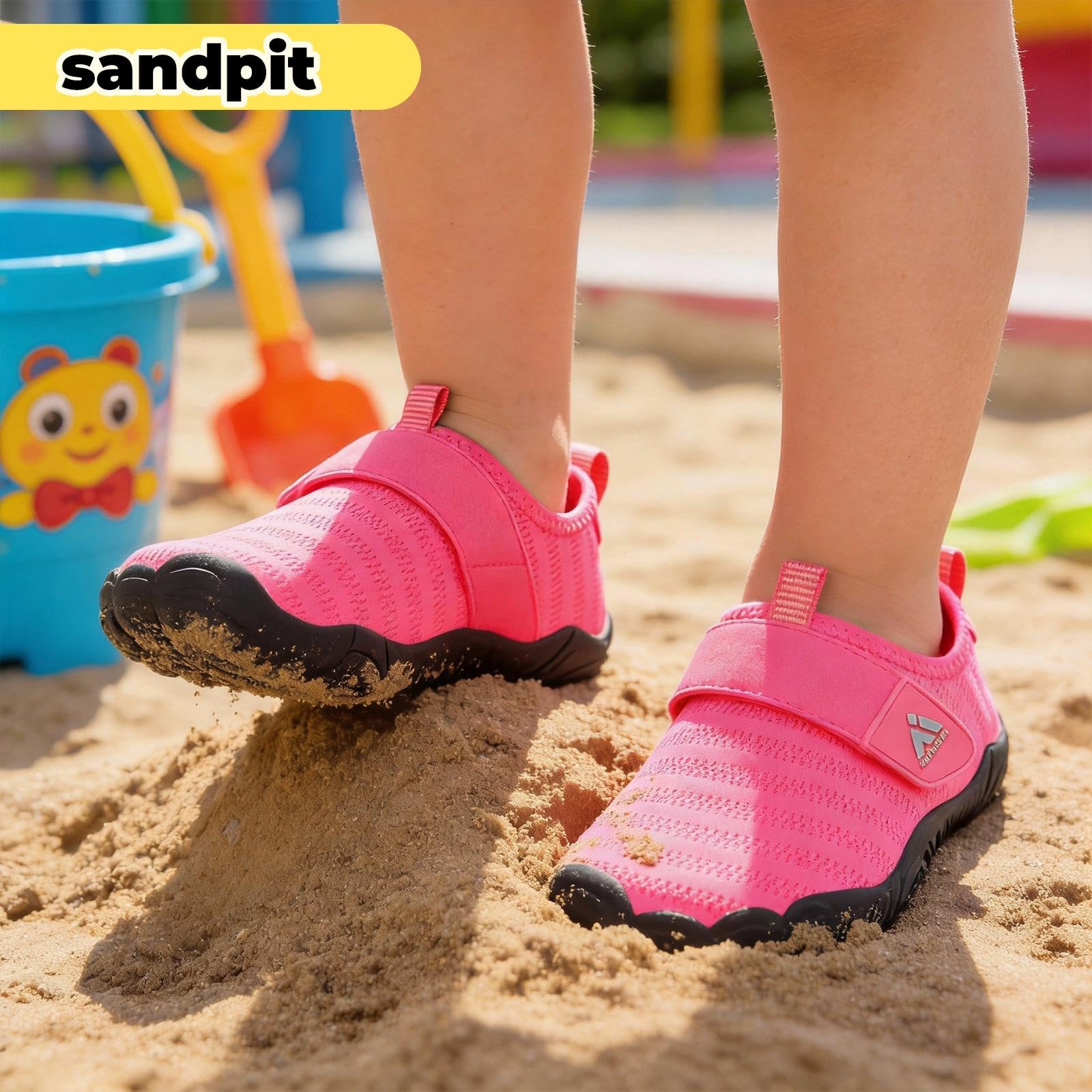 Mishansha Kids Water Shoes Quick-Dry Wide Toe Box Non-Slip Barefoot Shoes Beach Pool Swim Shoes Hot Pink 13 Little Kid