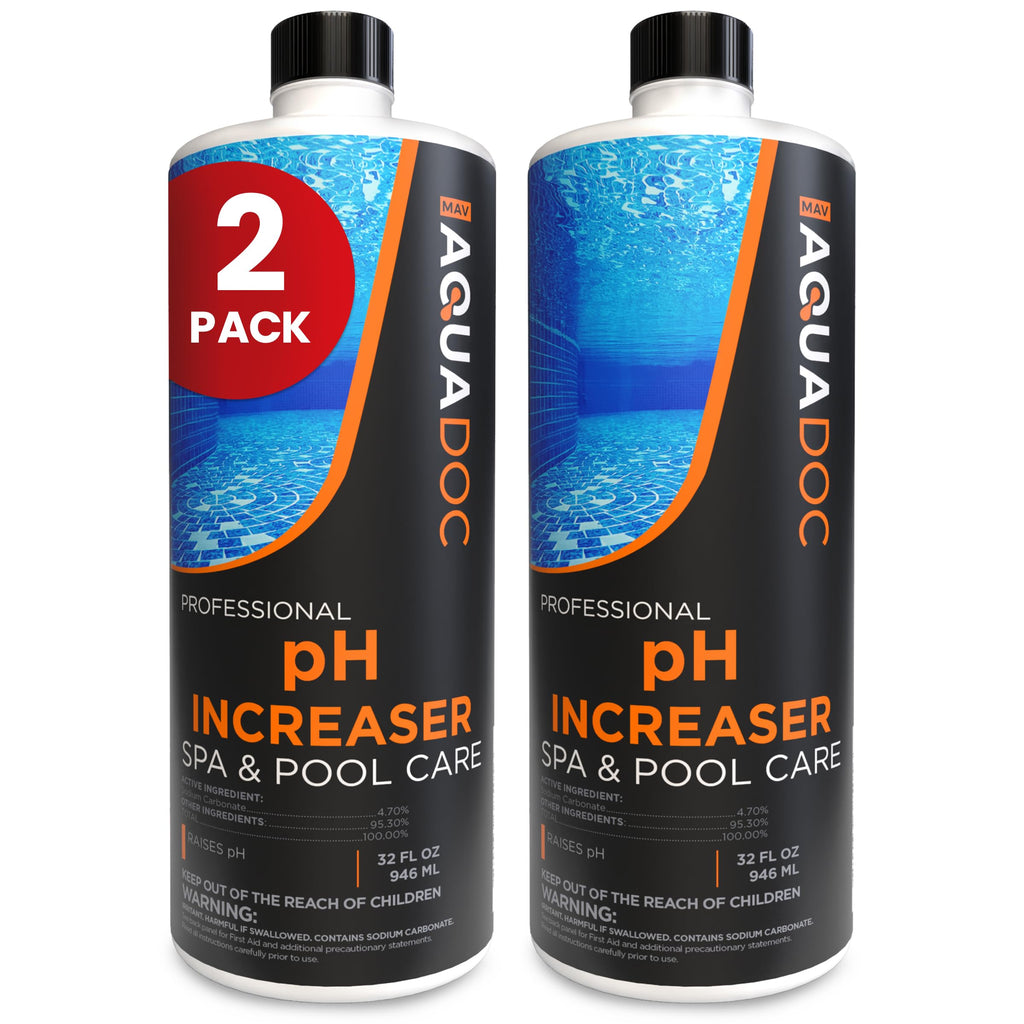 AquaDoc Spa pH Increaser - pH Up for Hot Tub Water Balance, 32 oz (2 Pack)