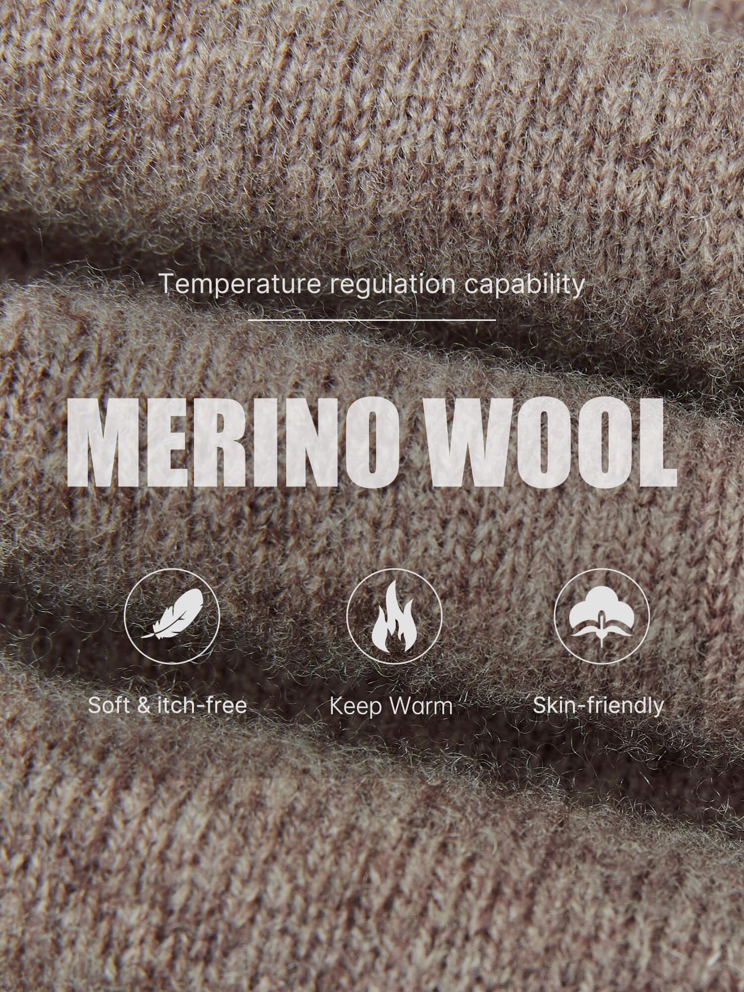 Chanyarn Men's 100% Merino Wool Sweater 2025 Fall Winter First-Line Ready to Wear Crew Neck Long Sleeve Seamless Knit Sweater (Brown,L)