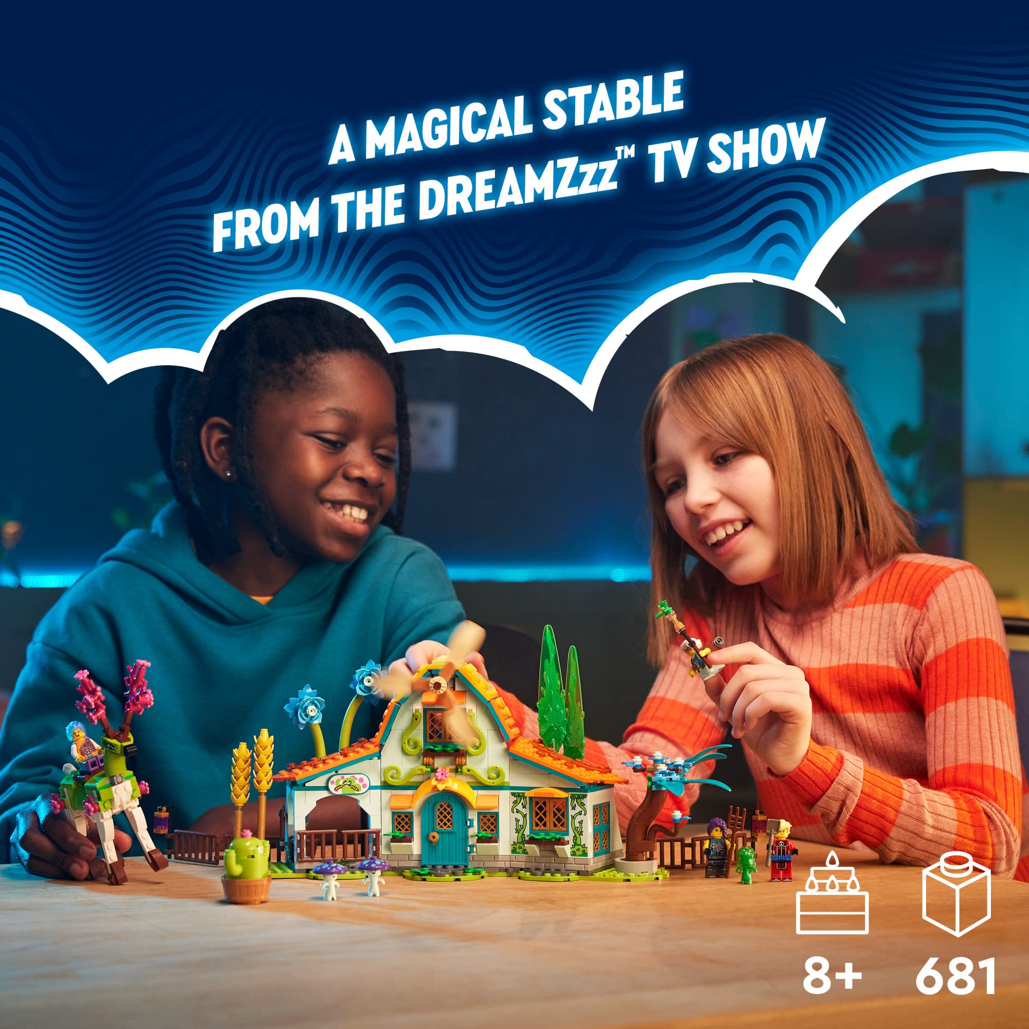 LEGO DREAMZzz Stable of Dream Creatures 71459 Fantasy Animal Toy Set for Kids, 2 Building Options to Create Mythical Flying Pegasus or Forest Guardian, Unique Gift for 8+ Year Olds