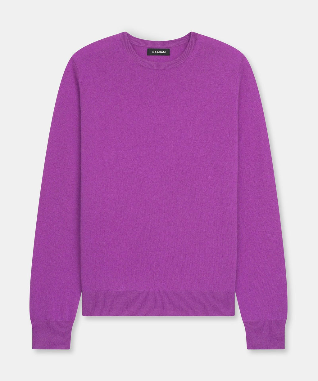 NAADAM The Original Cashmere Crewneck Sweater,Purple,XL