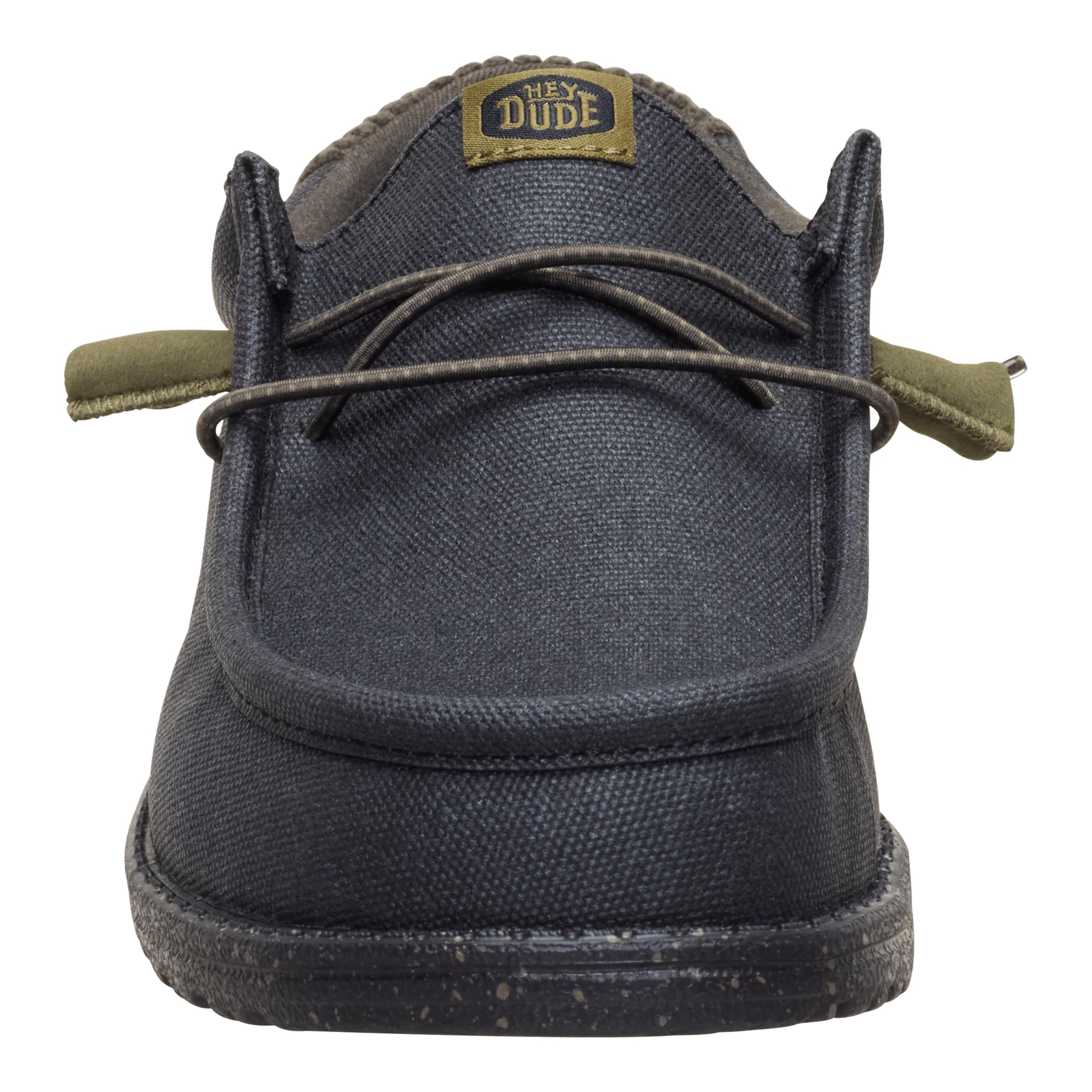 HEYDUDE Wally Waxed Casual Black/Black Size 11, Men’s Shoes, Slip-on Loafers, Comfortable & Light-Weight