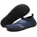 Mishansha Water Shoes Men Quick Dry Swim Shoes for Men Lightweight Non-Slip Aqua Beach Blue Black-E0153 12.5 Women/10.5 Men