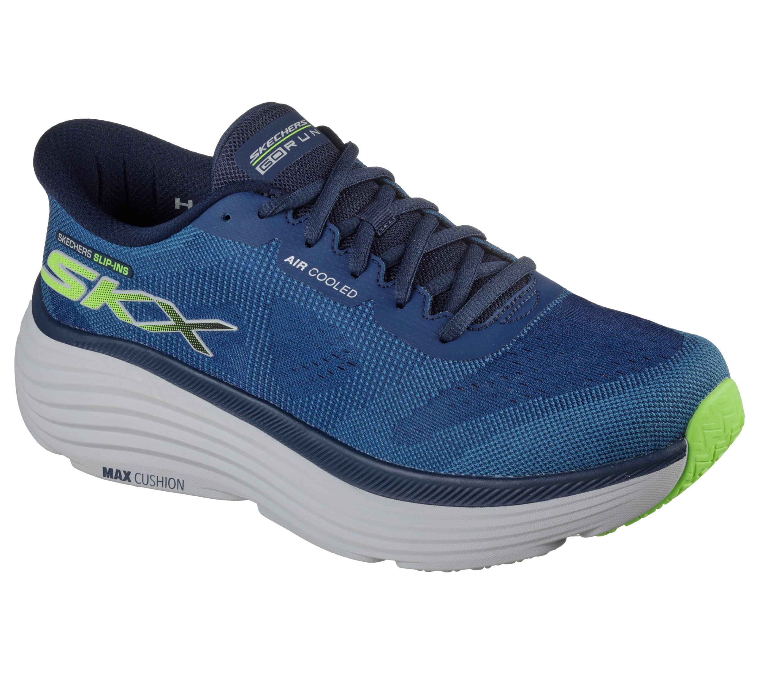 Skechers Men's Hands Free Slip-ins Max Cushioning Endeavour - Exciton Sneaker, Navy, 10.5