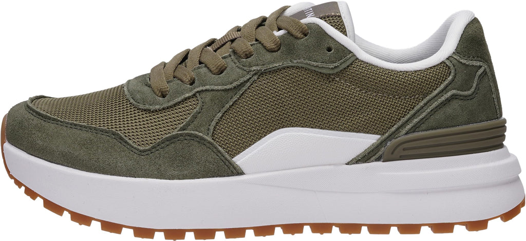 WHITIN Women's Wide Width Walking Shoes Retro-Inspired Suede Sneakers Size 8.5 Cushioning Cross Jogging Fashion Comfortable Green 39