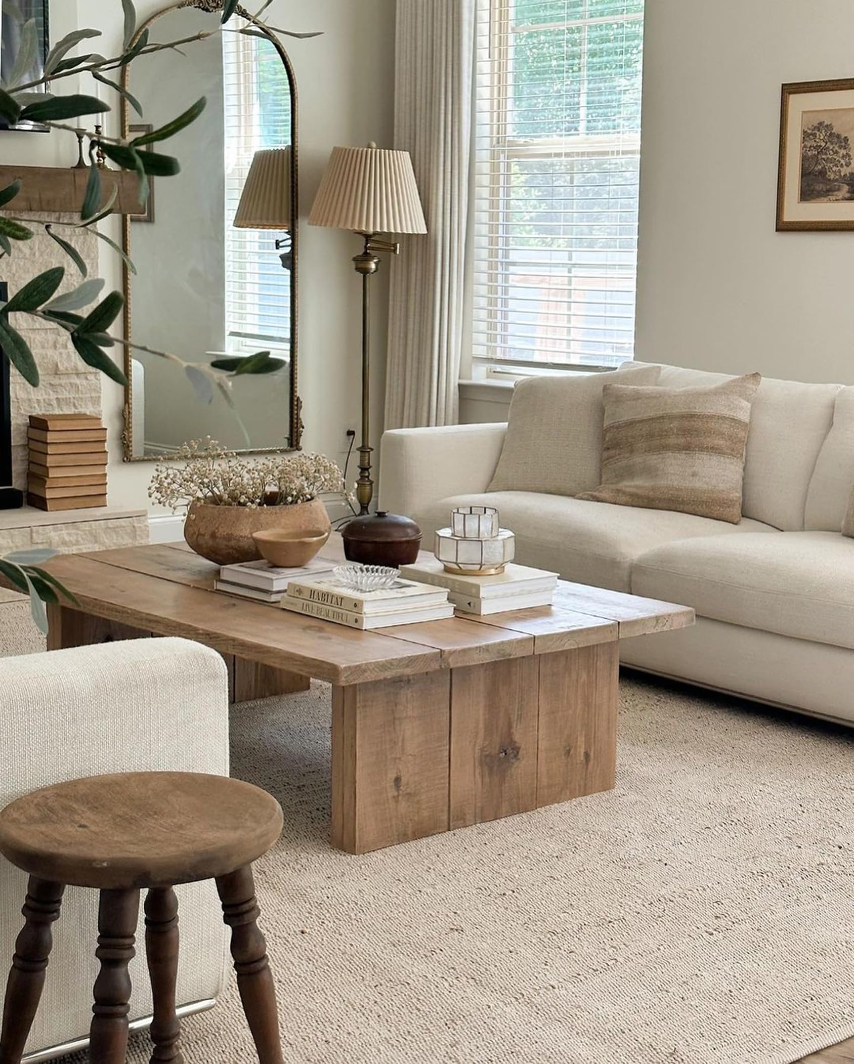 S & L Homes Jute Cotton Hand Woven Natural Farmhouse Area Rug for Living Room - Rustic Vintage Bohemian Décor - (8' x 10' Natural)