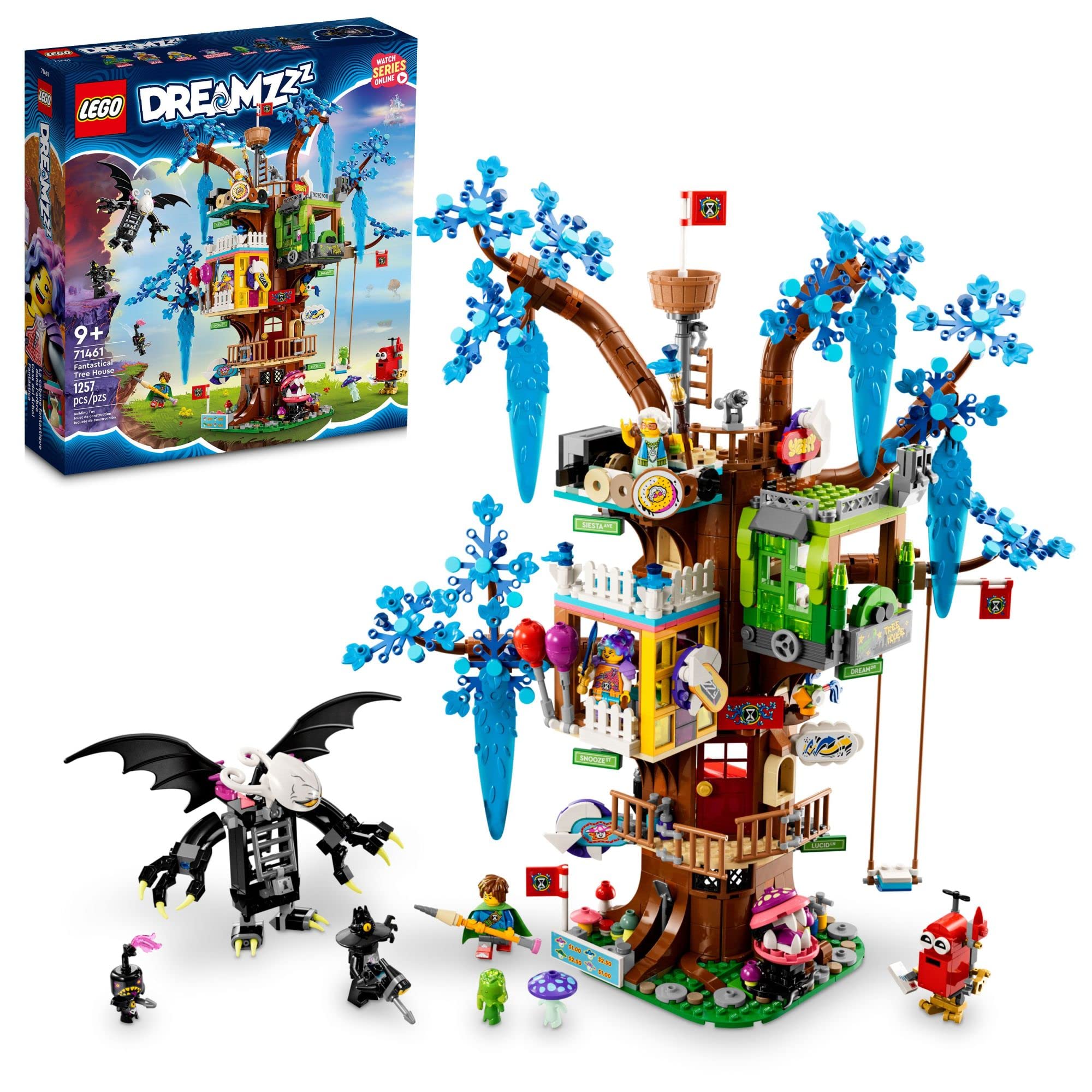 Lego DREAMZzz Fantastical Tree House 71461 Features 3 Detailed Rooms, Building Toy for Kids Ages 9+ with Big Imaginations, Includes Mrs. Castillo, Izzie, Mateo and The Night Hunter Minifigures