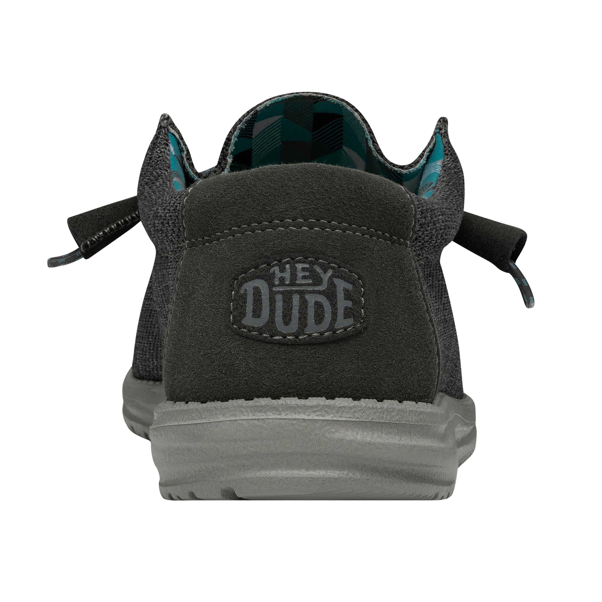 HEYDUDE Men's Wally Sox | Mens Shoes | Men's Lace Up Loafers | Comfortable & Light-Weight Charcoal