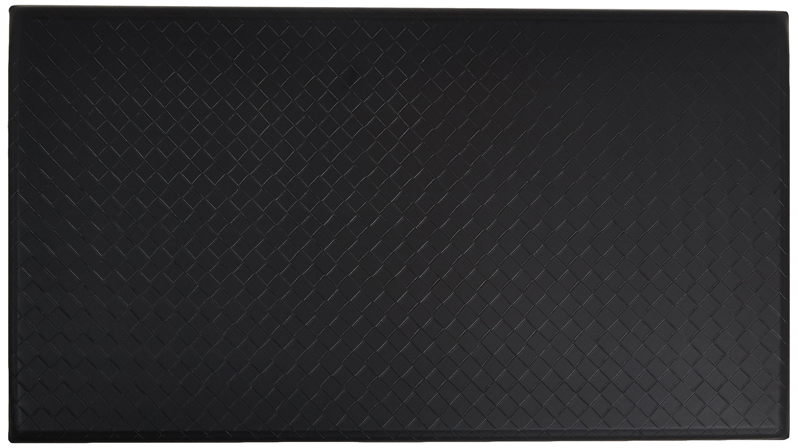Amazon Basics Anti-Fatigue Standing Mat, Non-Slip, Cushioned Comfort Mat for Home, Office and Kitchen, 20" x 36" x 0.6", Black, 1-Pack