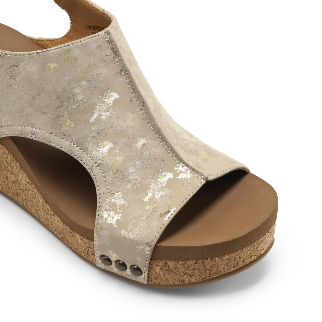 DREAM PAIRS Women's Platform Wedge Sandals, Comfortable Peep-Toe Cork Casual & Dressy Summer Lightweight Shoes For All Day Wear,Size 7.5,Taupe,DWUMWS2503