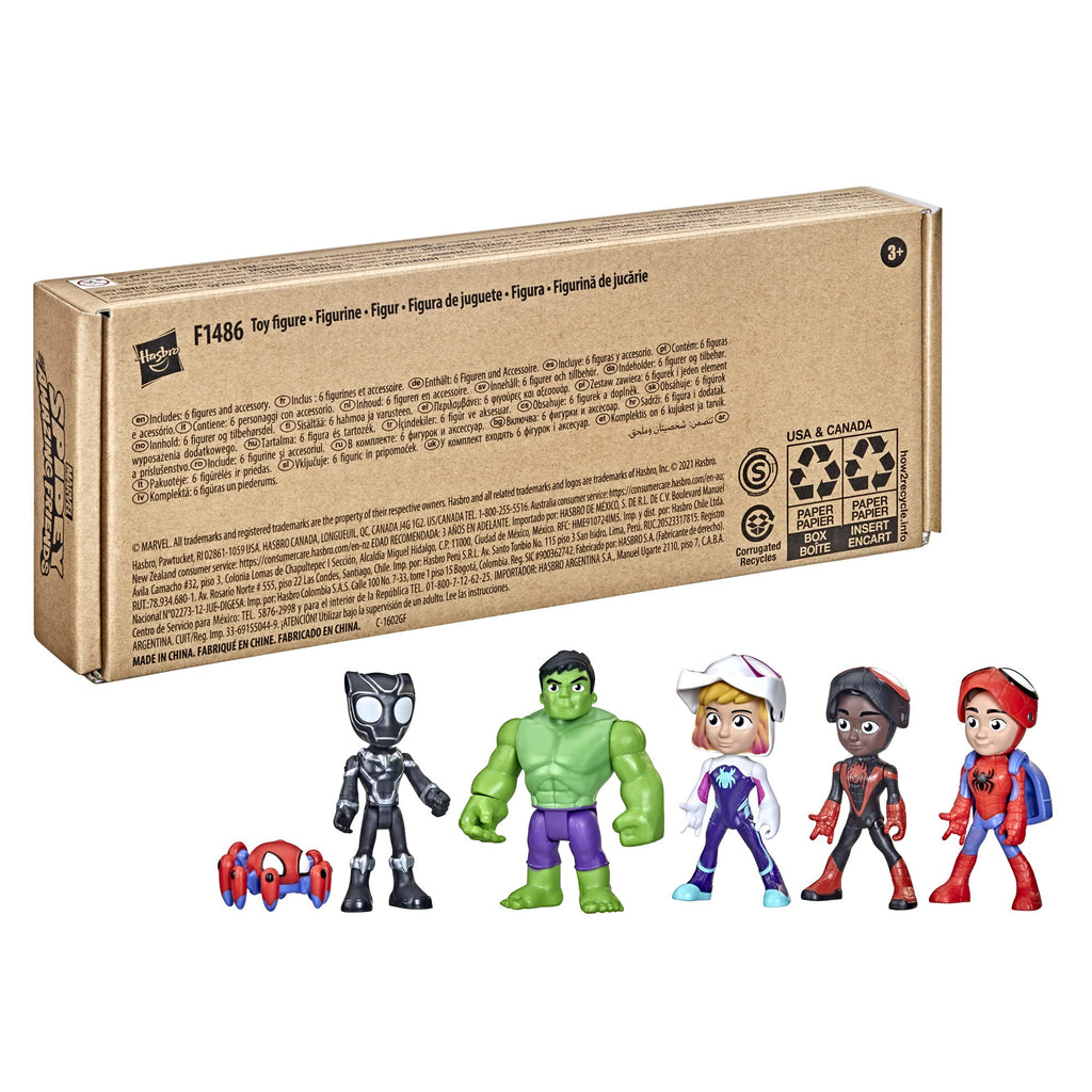 Spidey and his Amazing Friends Marvel Hero Reveal Multipack with Mask-Flip Feature, 4-Inch Action Figure Toys, Kids 3+ (Amazon Exclusive)