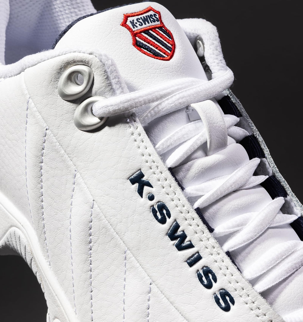 K-Swiss Men's ST329 CMF Sneaker, White/Navy/Red, 13 XW