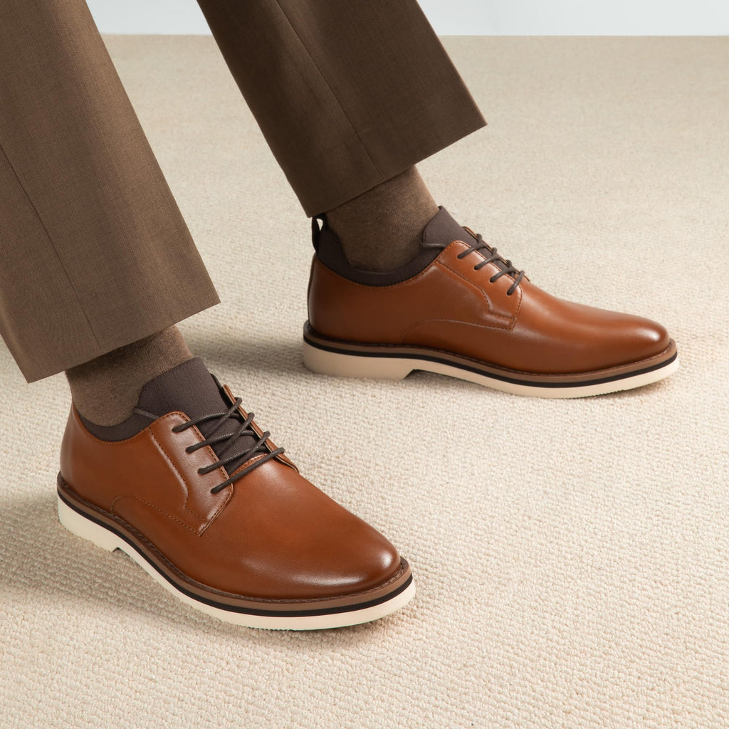 Bruno Marc Men's Lace-Up Comfortable Fashion Dress Shoes,Size 9.5,Brown,BMUMOX2508