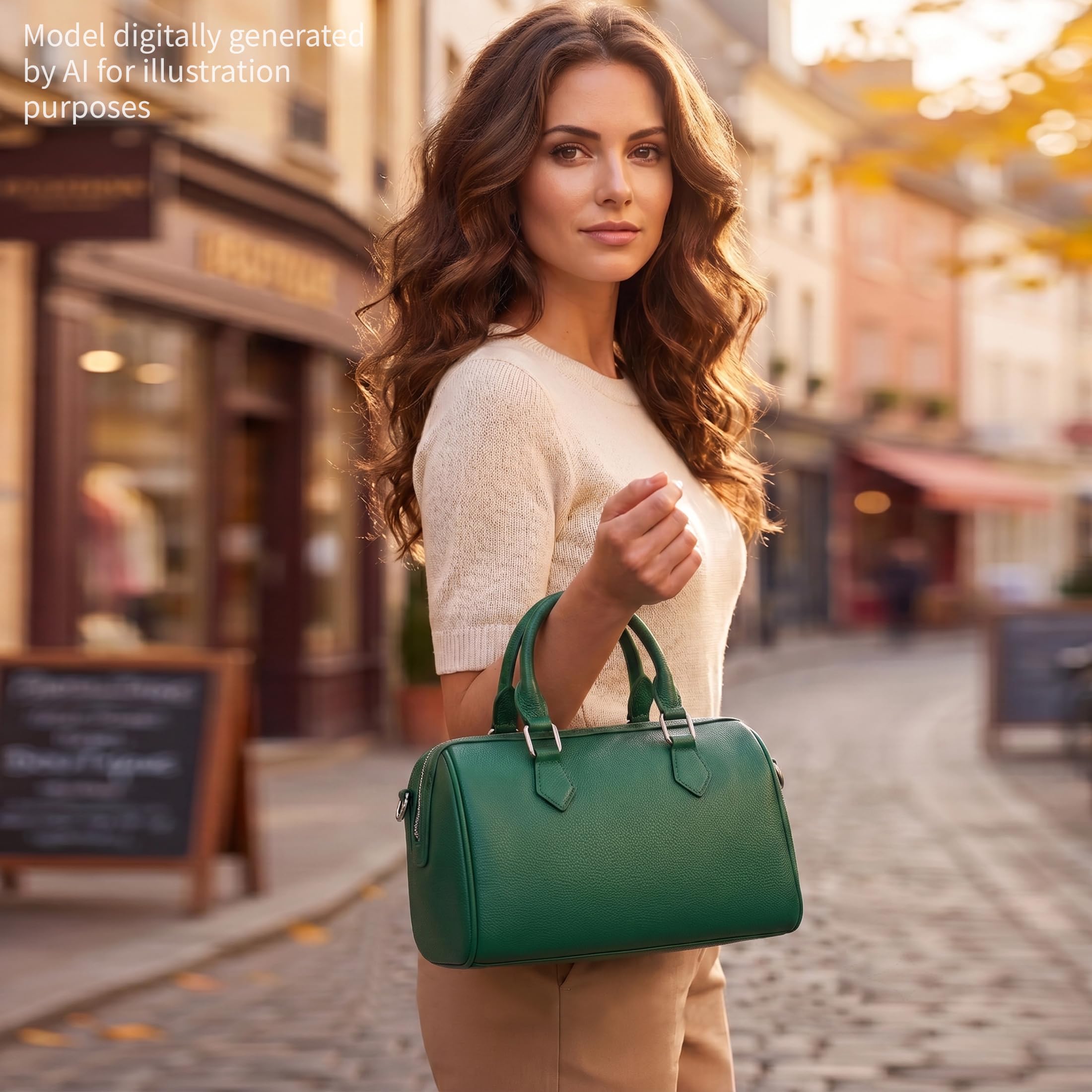 HESHE Leather Tote Bags for Women Crossbody Shoulder Purse Satchel Handbags