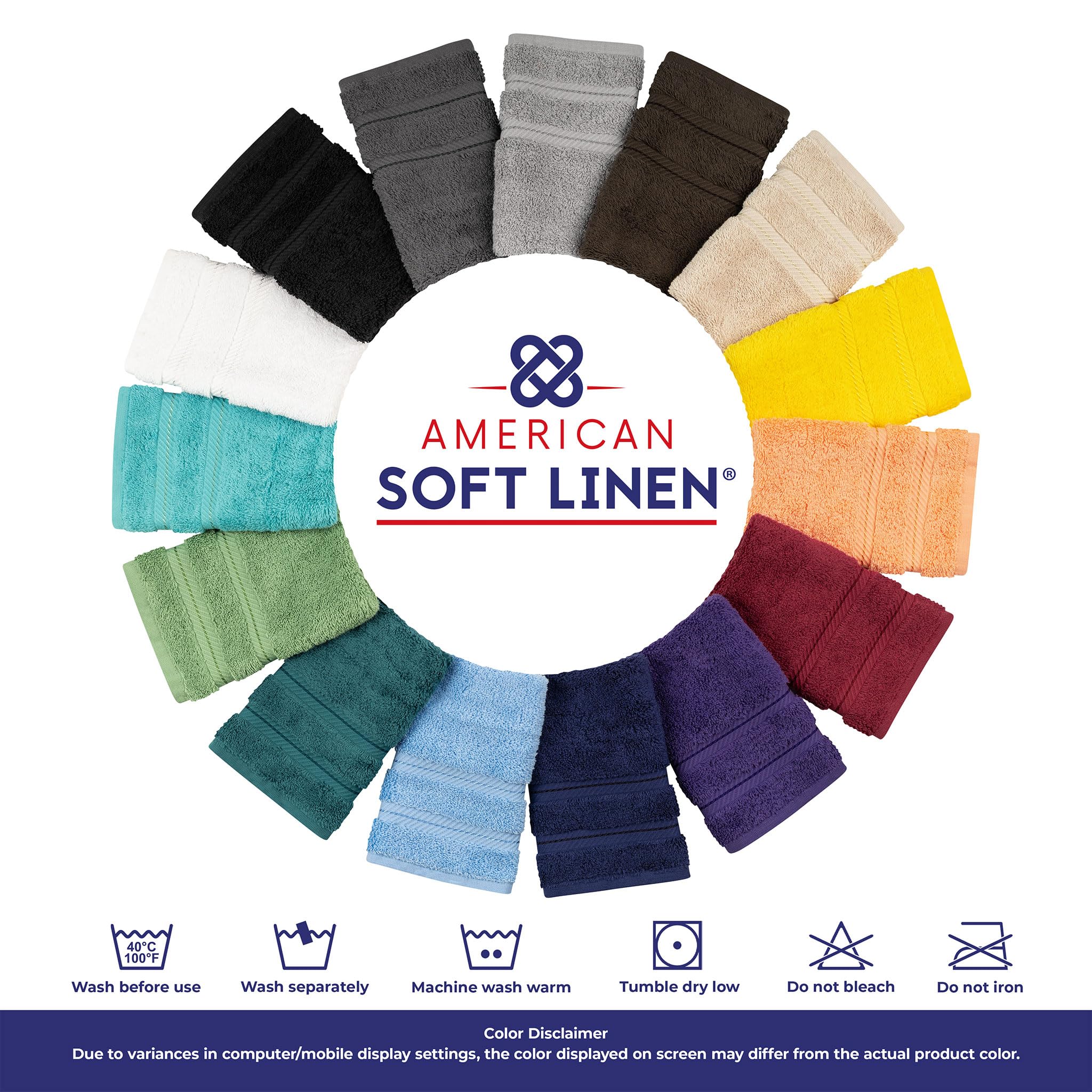 American Soft Linen Luxury 4 Piece Bath Towel Set, 600 GSM 100% Cotton Turkish Bath Towels for Bathroom, 27x54 in Large Bathroom Shower Towels, Dark Gray