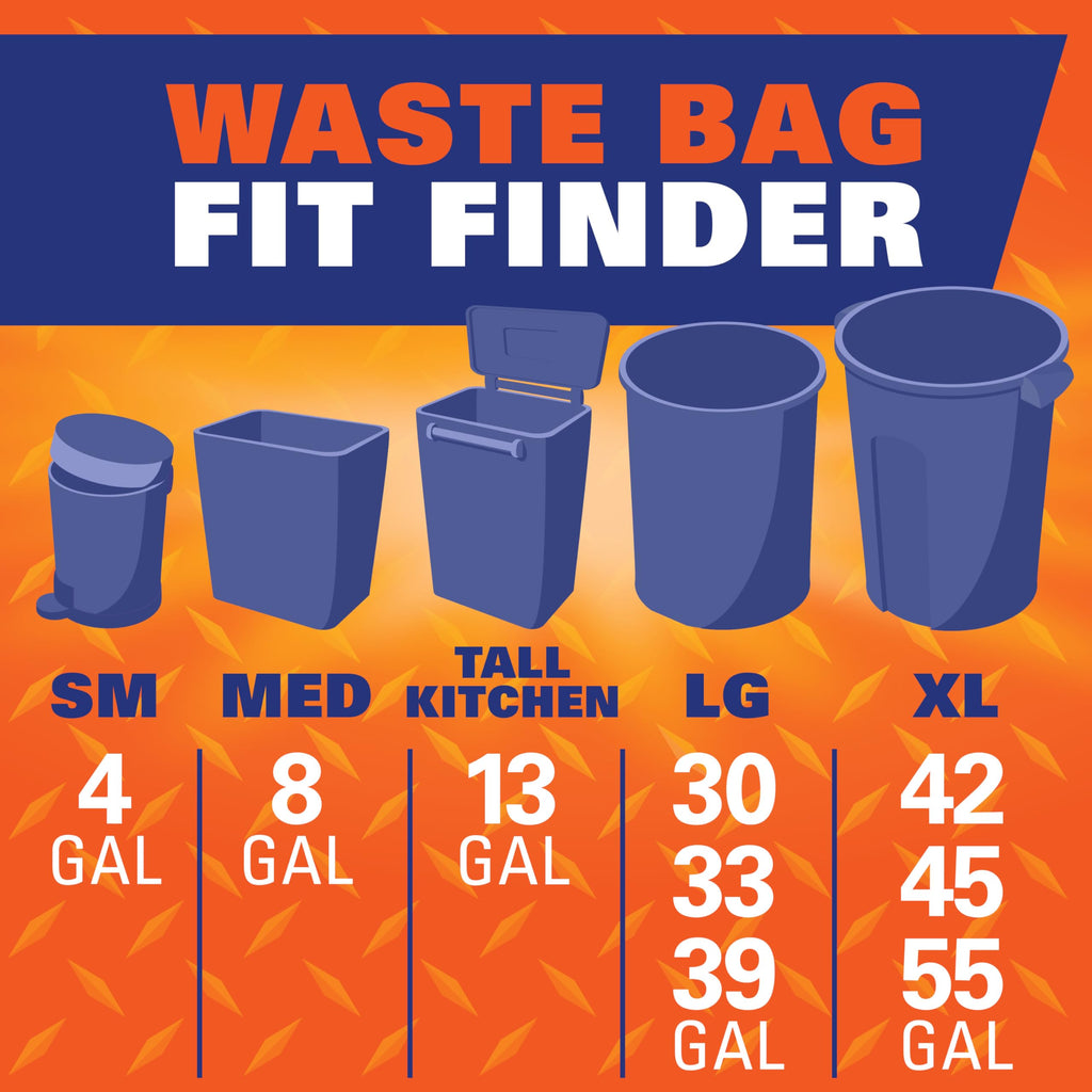 Hefty Strong 13 Gallon Trash Bags, Tall Kitchen Trash Bags, UnscentedLarge Trash Bags with Drawstrings, Durable Closure, Resists Leaks, Punctures, and Tears, White, Unscented, 90 Bags