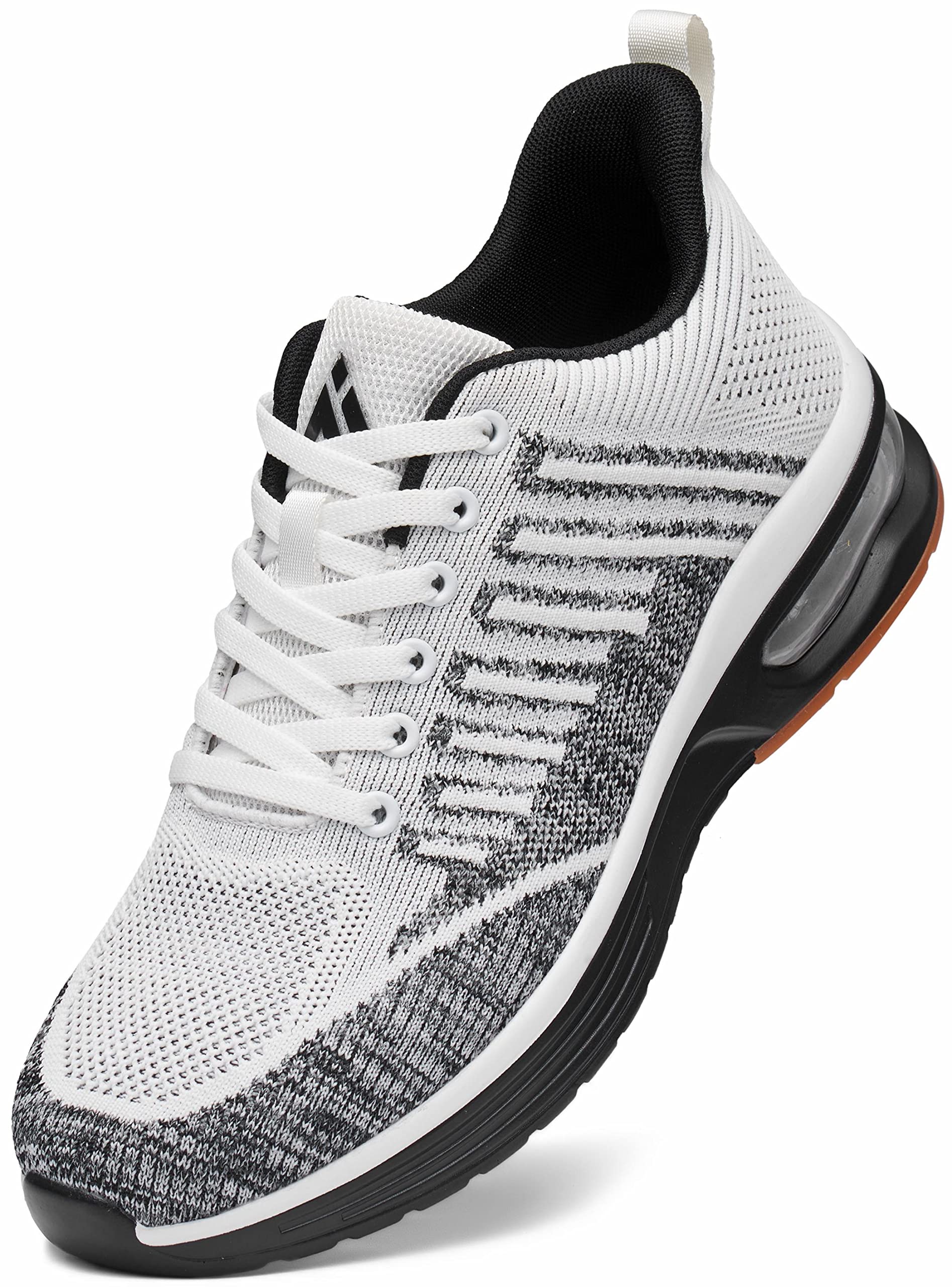 Mishansha Running Shoes for Men Sneakers Air Cushion Walking Shoes Comfortable Tennis Shoes Breathable Trail Running Shoes White US 9