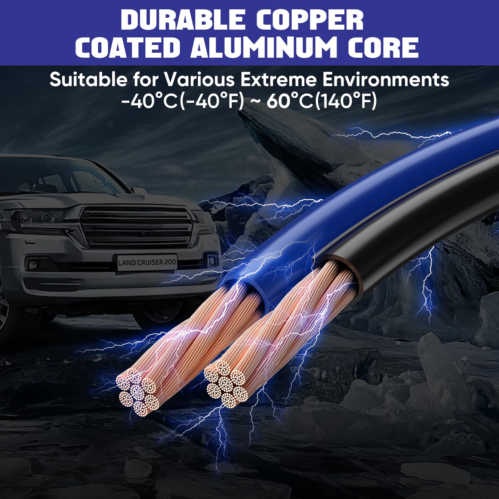 EXTRESPO 2/0 Gauge 30 FT Heavy Duty Jumper Cables, 1500Amp Quick Connect Booster Cables for 12V & 24V Cars, SUVs and Trucks, Kit with Carry Case, Gloves, Brushes