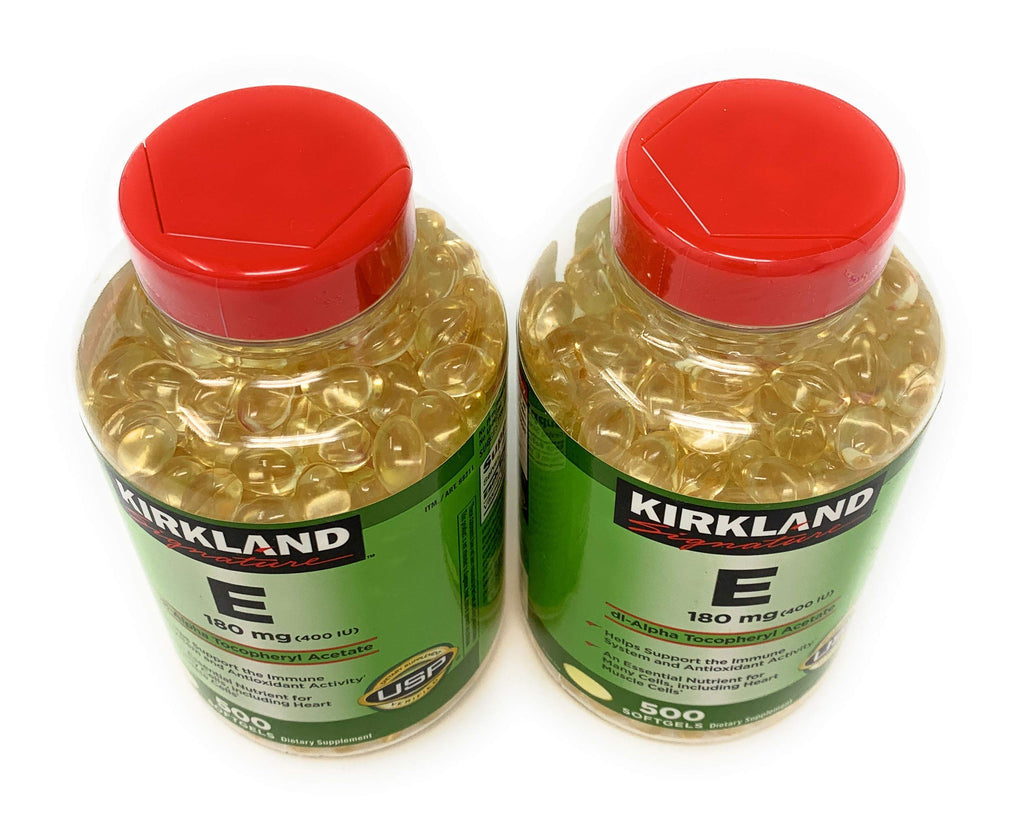 Kirkland Signature, Vitamin E 400 IU brdqt 500 Softgels (Pack of 2)