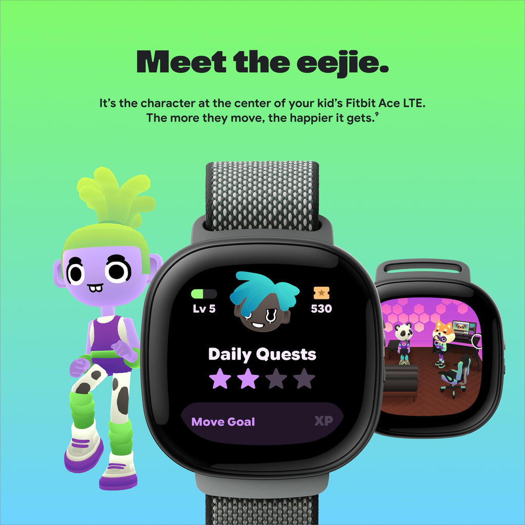 Fitbit Google Ace LTE - Kids Smartwatch with Call, Message, GPS, and Activity-Based Games, Ace Pass Data Plan Required - Mild - Strange Arcade